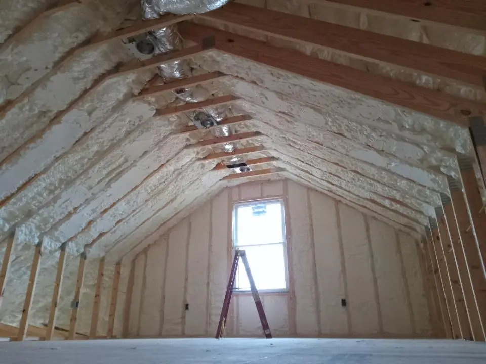 Spray foam roofing application for Crawl Space Insulation project in Orange